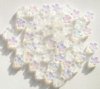 50 8mm Transparent Matte Crystal 5 Petal Flower Beads